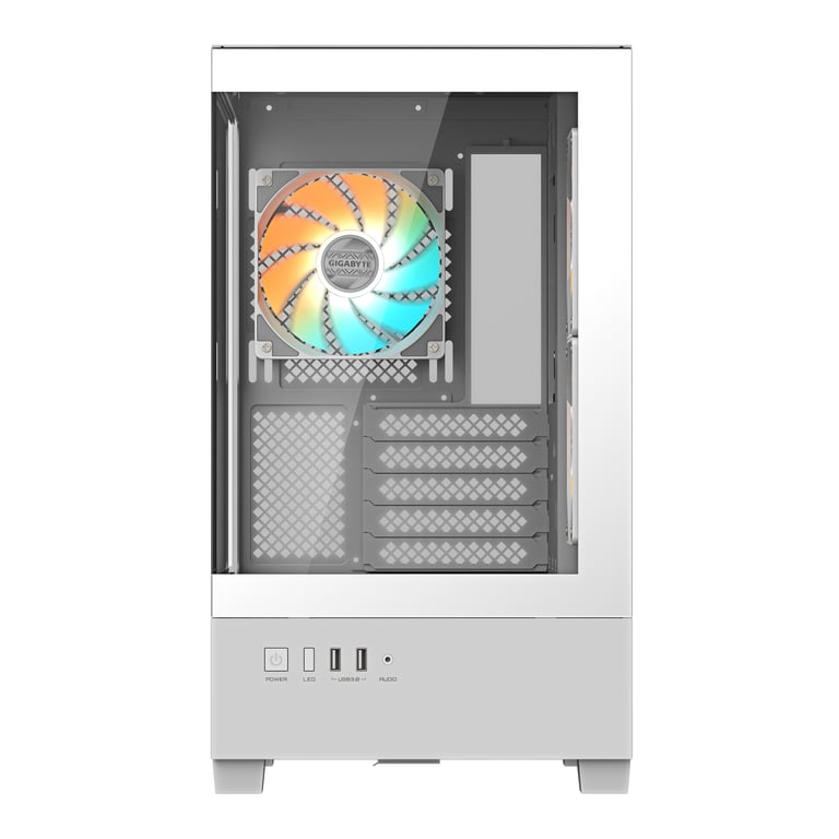 GIGABYTE C201 PANORAMIC ICE Boîtier PC – Moyen Tour ATX compatible radiateur 360 mm 3 ventilateurs préinstallés USB 3.0 compatible RGB Fusion Neuf - vue 3
