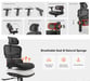 NEWTRAL Chaise Standard NT001 avec soutien lombaire adaptatif, chaise ergonomique, accoudoirs et appuie-tête réglables, base en nylon