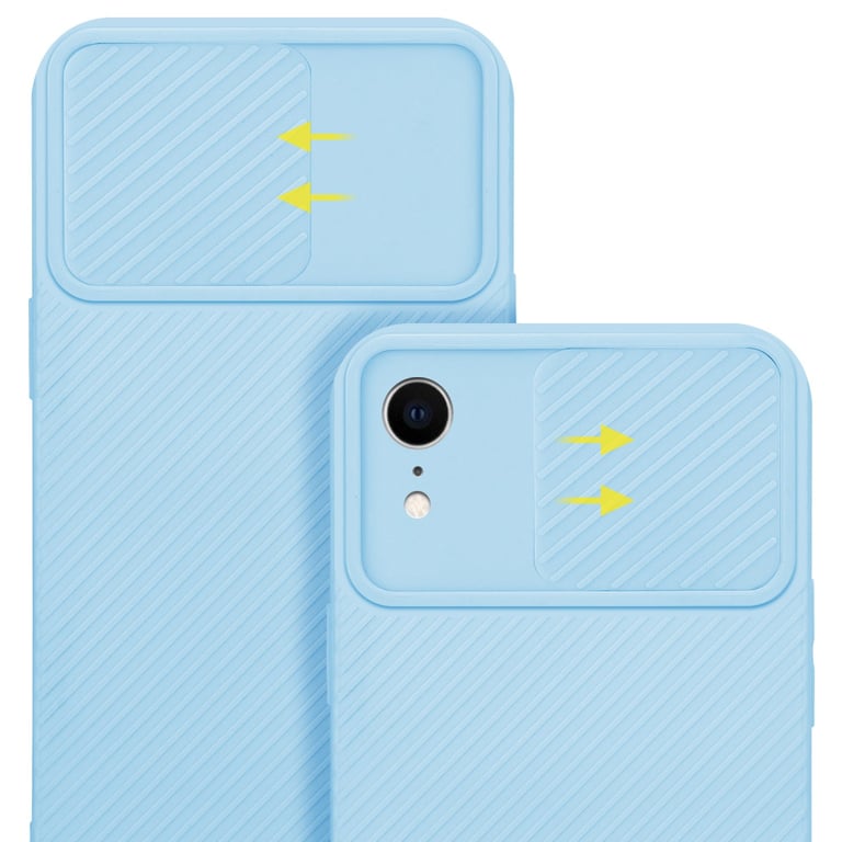 Coque pour Apple iPhone XR en Bonbon Bleu Clair Housse de protection Étui en silicone TPU flexible et avec protection pour appareil photo
