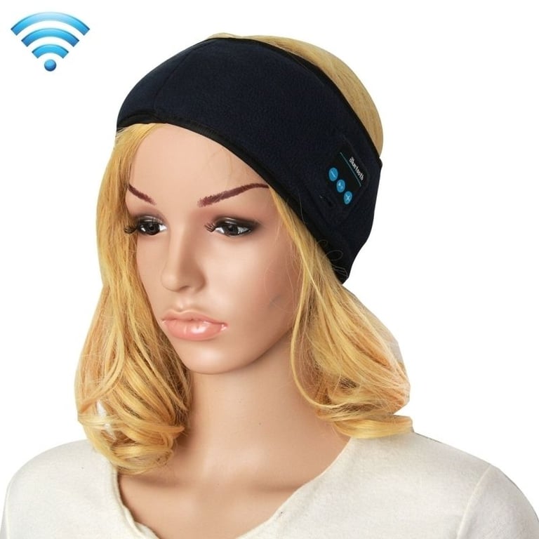 Bandeau Sport Bluetooth V3.0 Lecteur Musique Microphone Micro USB Bleu YONIS