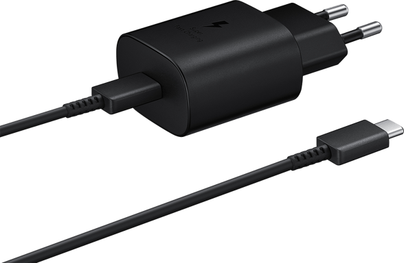 Chargeur maison 25W Power Delivery + Câble USB C/USB C Noir Samsung