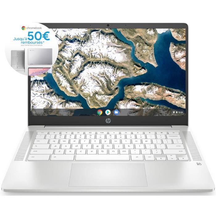 PC Portable HP Chromebook 14a-na0023nf - 14 HD - Celeron N4120 - RAM 4Go -  Stockage 128Go eMMC - Intel UHD - Chrome 64