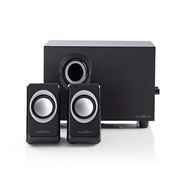 Nedis CSPR10021BK set d'enceintes PC 2.1 canaux Neuf