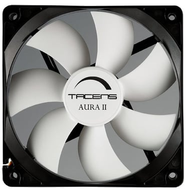 Tacens Aura II 12cm Boitier PC Ventilateur Noir, Blanc