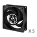 ARCTIC P8 PWM PST Ventola per PC 8 cm Nero