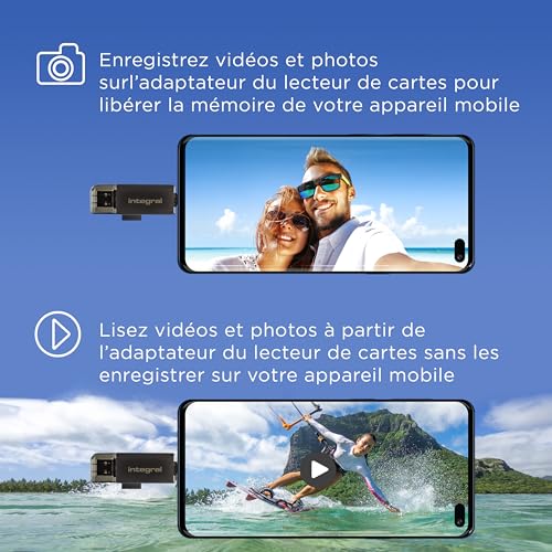 Integral Lecteur de carte microSD microSDHC microSDHC UHS I microSDXC microSDXC UHS I SD SDHC SDXC SDHC UHS I SDXC UHS I USB 3.1 Gen 1 / USB C - vue 3