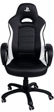 NACON Gaming Chair Offiziell Für PlayStation – Schwarz/Weiß, Bis 110 Kg Belastbar