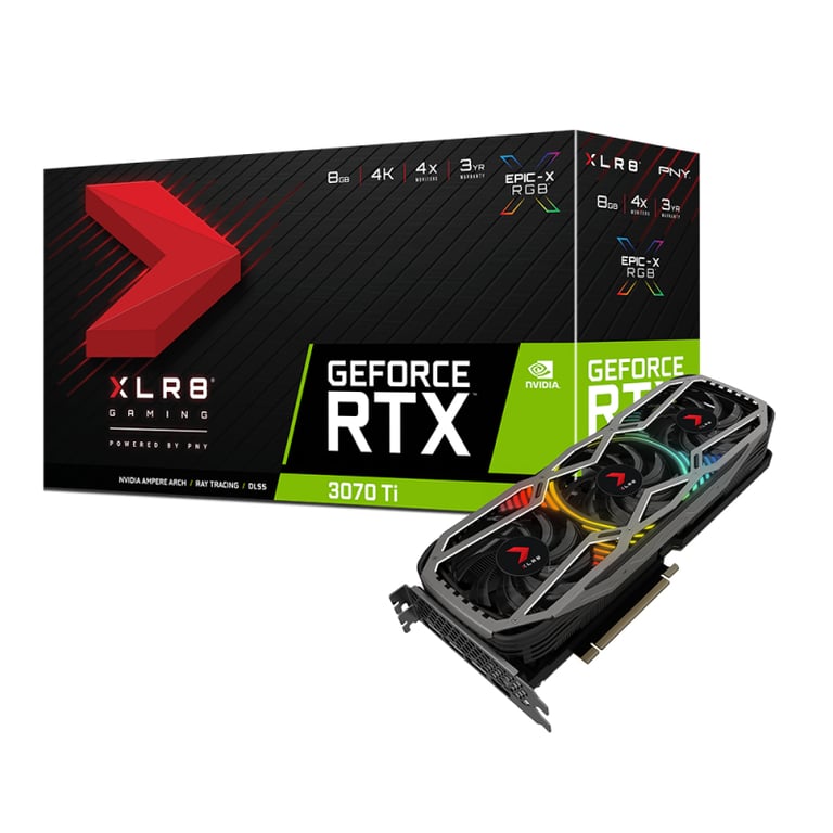 PNY RTX 3070 Ti 8GB XLR8 Gaming REVEL Edition NVIDIA GeForce RTX 3070 Ti 8 Go GDDR6X Neuf - vue 2