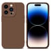 Coque pour Apple iPhone 14 PRO MAX en FLUID MARRON Housse de protection Étui en silicone TPU flexible