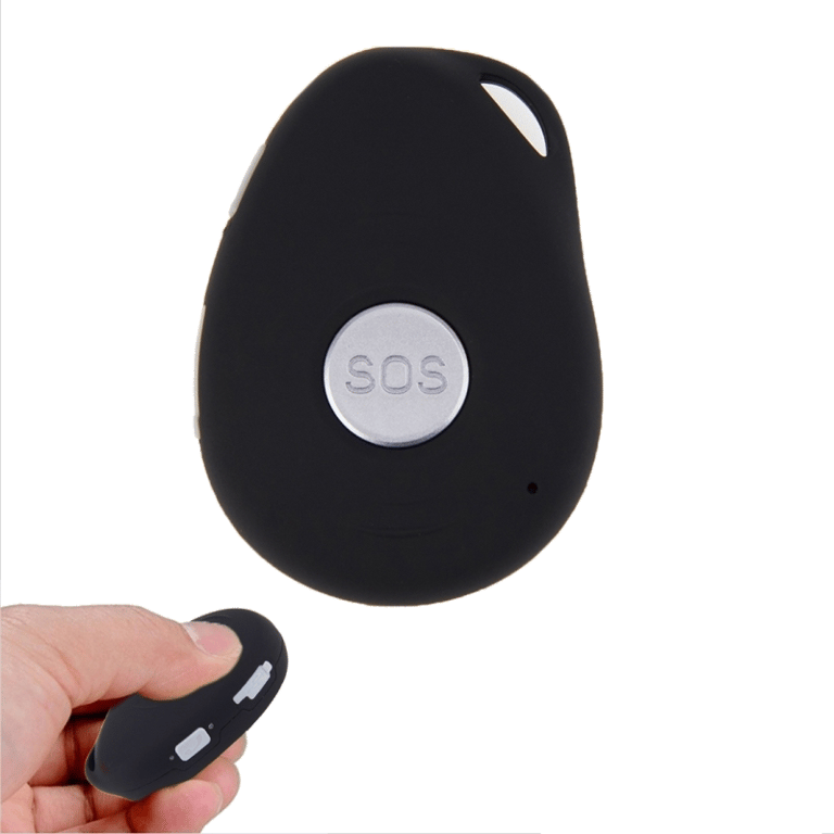 Mini Traceur Android iOs GPS Collier Wifi A-GPS Appel Alarme Sos Géo-Fence Noir ABS YONIS