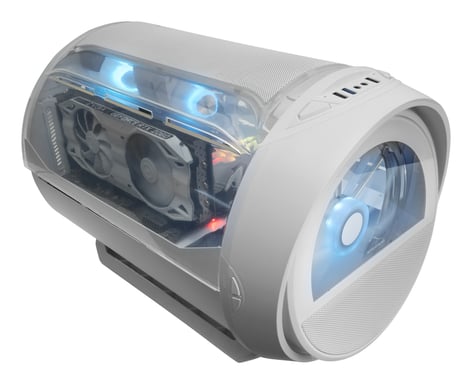 Mars Gaming MC-CYLONW Mini Tower Blanco