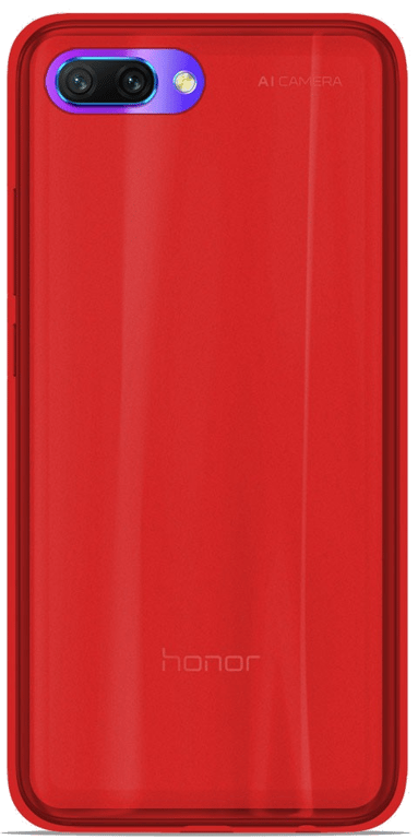 Coque silicone unie compatible Givré Rouge Huawei Honor 10