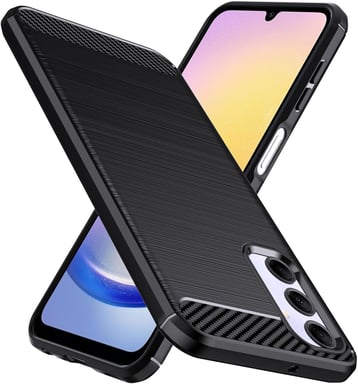 Samsung Galaxy A25 5G coque style carbone noir