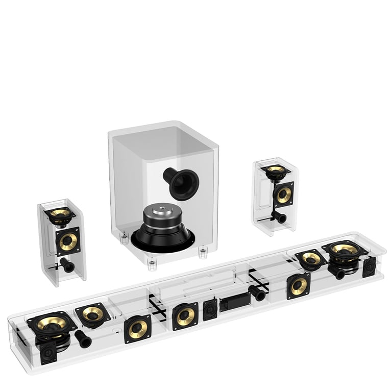 Barre de Son Dolby Atmos Hiwill audio A534 5.3.4 Bluetooth - vue 3