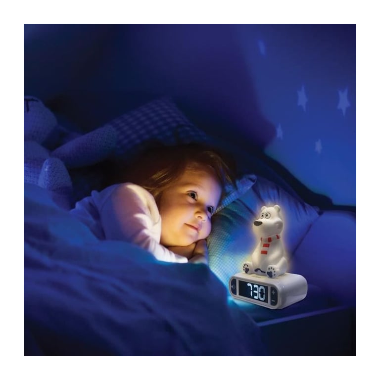 Réveil digital Ours avec veilleuse lumineuse en 3D et effets sonores LEXIBOOK Neuf - vue 2