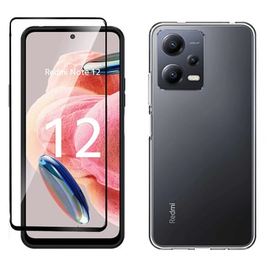 Xiaomi Redmi Note 12 Pro 5G coque tpu et vitre full noir