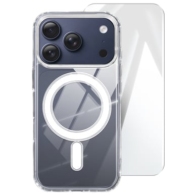 Coque MagSafe pour iPhone 17 Pro Série Pack Premium avec Verre Trempé 9H Transparent