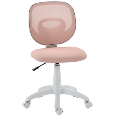 Roline Chaise de Bureau Rose Sans Accoudoirs Ergonomique Maille