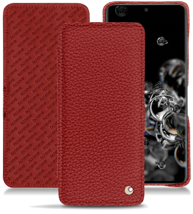 Housse cuir Samsung Galaxy S20 Ultra 5G - Rabat horizontalRouge