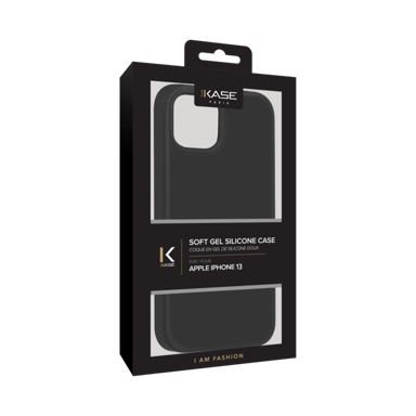 Custodia in morbido gel di silicone per Apple iPhone 13, nero satinato