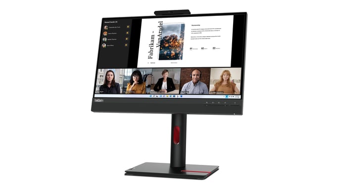 Lenovo ThinkCentre Tiny-In-One 22 Gen 5 LED display 54,6 cm (21.5'') 1920 x 1080 Pixeles Full HD Pantalla táctil Negro