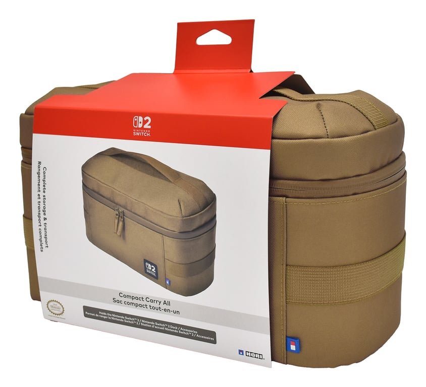 Hori Sac Compact Tout-en-Un (Sand) pour Nintendo Switch 2 - sous Licence Officielle Nintendo - Neuf
