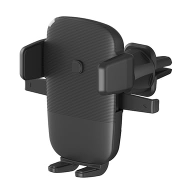 Platinet 45456 Caricabatterie da auto wireless da 10 W e supporto per griglia di ventilazione nero, accessorio da viaggio