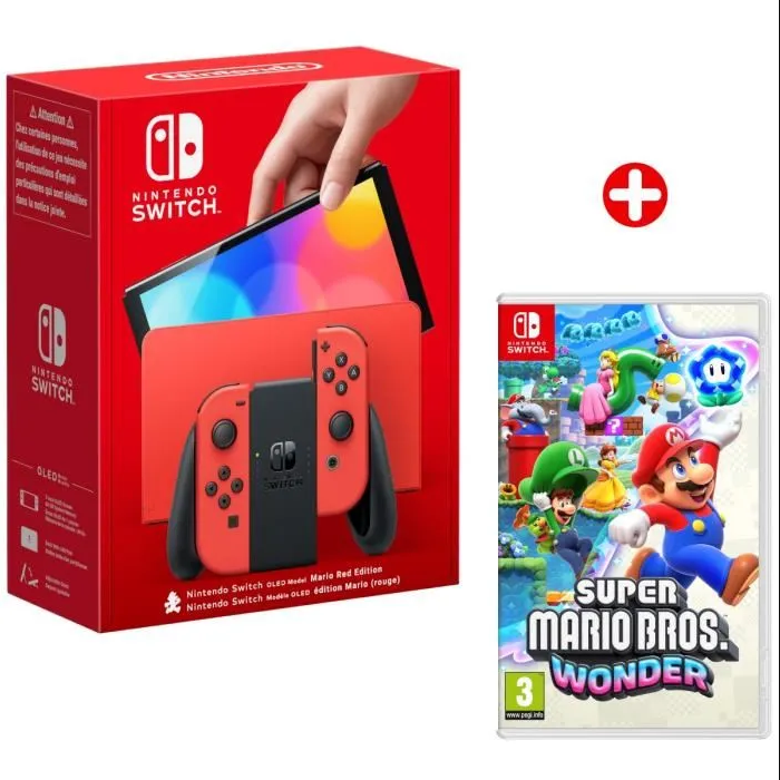 Le pack Nintendo Switch OLED Édition Mario rouge + Super Mario