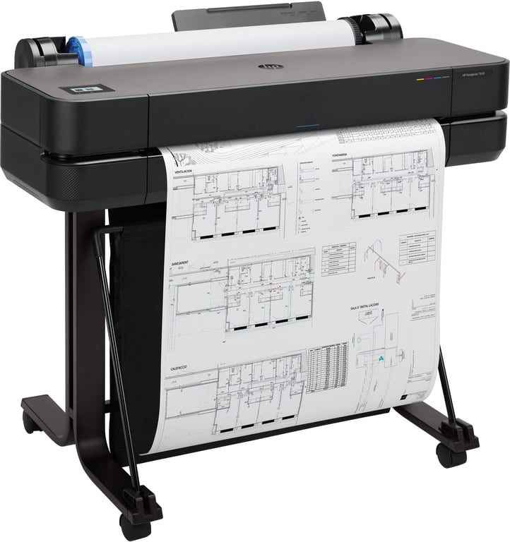 HP DesignJet T630 24 de 61 cm 5HB09D Imprimante Grand Format Traceur Standard A4 A1 76 Impressions A1h Wi Fi Ethernet USB 2400 x 1200 dpi Métal recyclé Garantie HP Click - vue 3