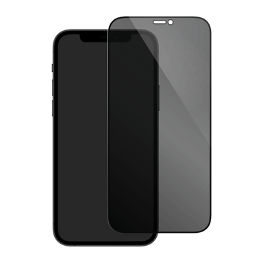 Pellicola protettiva privata in vetro temperato (100% di copertura della superficie) per Apple iPhone 12 Pro Max, nero