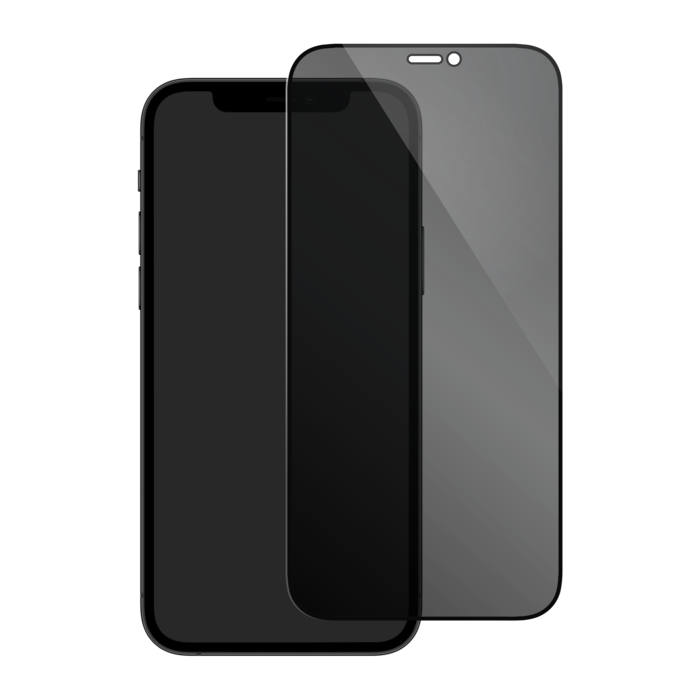 Cristal templado 5D para iPhone 12 / 12 Pro color Negro