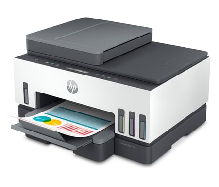 Stampante HP Smart Tank 7305 All-in-One, stampa, scansione, copia, alimentatore automatico di documenti, wireless, alimentatore automatico di documenti da 35 pagine; scansione in PDF; stampa fronte/retro