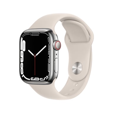 Apple Watch Series 7 OLED 41 mm Numérique Écran tactile 4G Argent Wifi GPS (satellite)