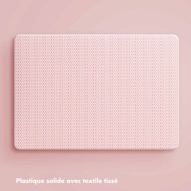 Selencia Coque tissée pour Apple MacBook Air 15 pouces (2023 / 2024 M3 chip / 2025 M4 chip) - A2941 / A3114 / A3241 - Rose