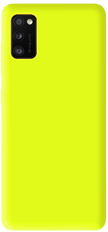 Coque silicone unie compatible Mat Jaune Samsung Galaxy A41