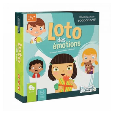 Jeu Montessori Loto des Émotions pour Enfants de 1½ à 4 Ans