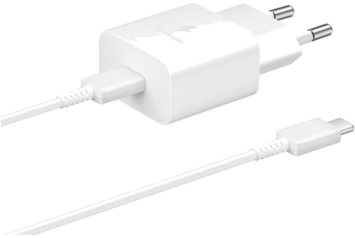 Chargeur Secteur USB C 15W + cu00e2ble USB C - 15W - SAMSUNG - Blanc