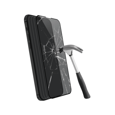 Protection d'écran en verre trempé (100% de surface couverte) pour Apple iPhone 13 mini, Noir