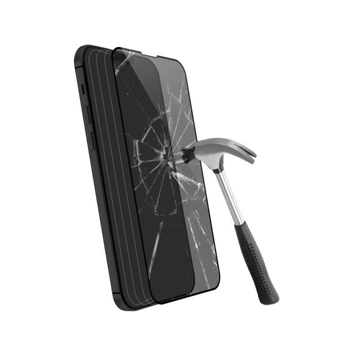 Protection d'écran en verre trempé (100% de surface couverte) pour Apple iPhone 13 mini, Noir