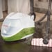 Polti Vaporetto Lecoaspira FAV80 Turbo Intelligence Limpiador a vapor trineo 1,8 L 2450 W Verde, Blanco