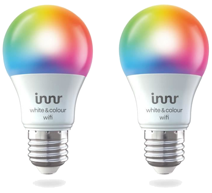 INNR Ampoule connectée E27 -Wifi Direct - Pack de 2 ampoules Multicolor +  Blanc Variable 1800 - 6500
