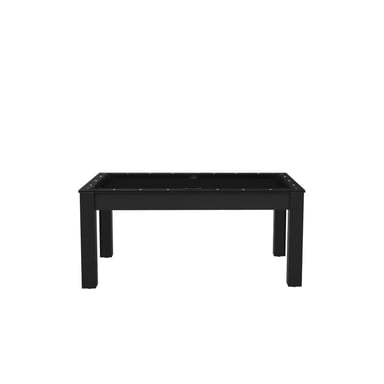 Mesa de billar Florida convertible en mesa de comedor para 6 - Grano negro con alfombra negra