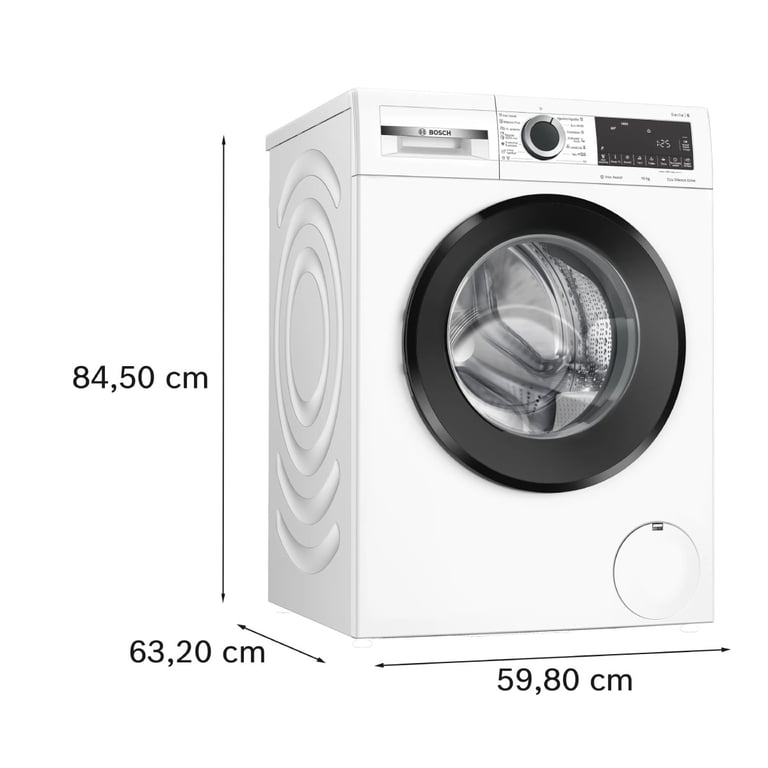 Lave linge frontal 10kg Bosch Iron Assist Pause + Charge Anti Taches 845x598x588 cm - vue 3