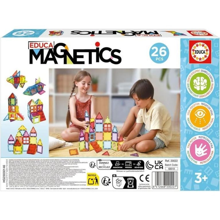 Jeu éducatif EDUCA Magnetics Construction 3D magnétique avec 26 pièces pour stimuler la créativité des enfants - vue 2