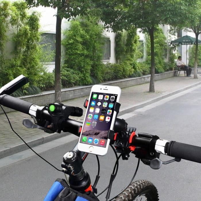 Support Vélo pour Smartphone Guidon Pince GPS Noir Universel 360