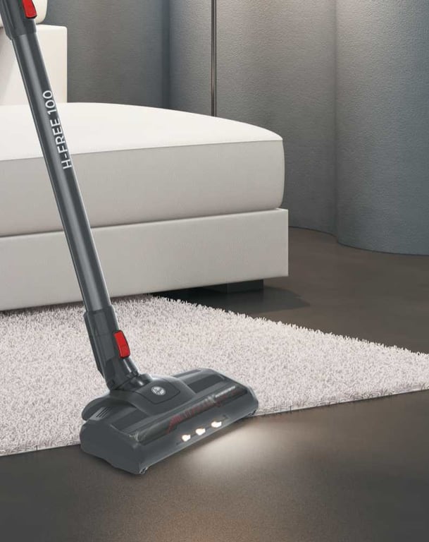 Hoover HF122RH 011 Aspirateur balai Batterie Sec Tissu Sans sac 0,9 L 170 W Rouge, Argent