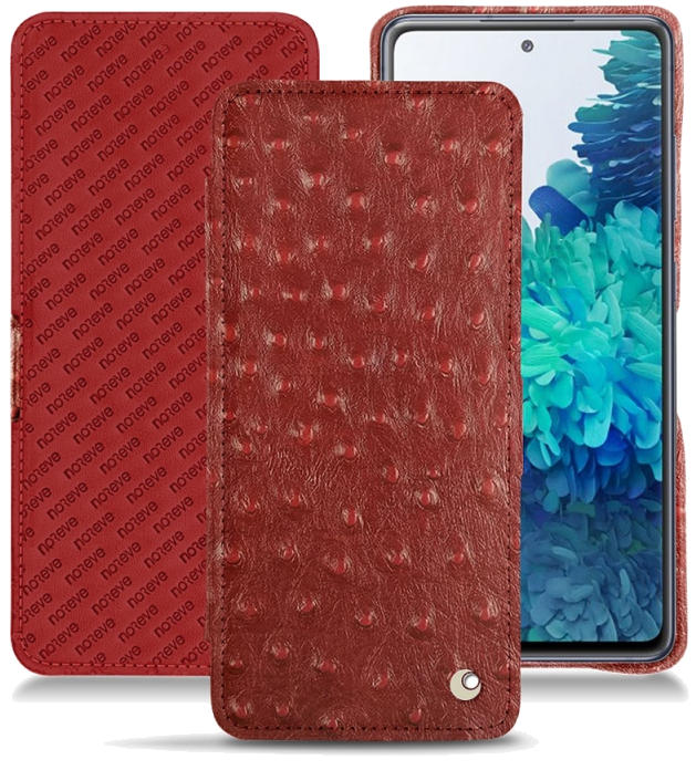 Housse cuir Samsung Galaxy S20 FE - Rabat horizontalRouge