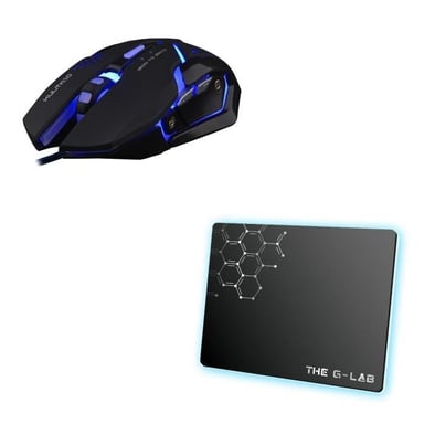 The G-Lab Combo Argon teclado Ratón incluido Juego USB AZERTY Francés Negro