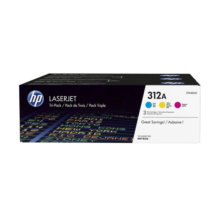 HP Pack de 3 CF440AM Cyan et Jaune - vue 6