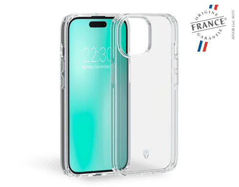 Coque Renforcée iPhone 15 FEEL Origine France Garantie Transparente - Garantie à vie Force Case